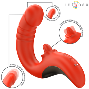 Intense - paulina vibrador & estimulador en forma de u rojo