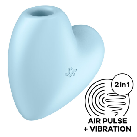 Satisfyer - cutie heart estimulador y vibrador azul