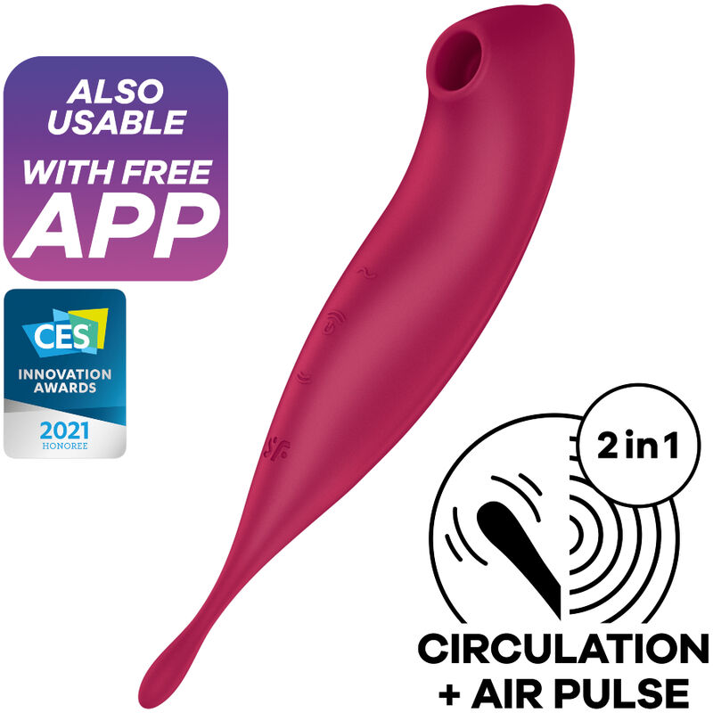 Satisfyer - twirling pro+ estimulador y vibrador app verde