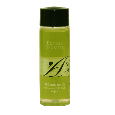 Extase sensual - aceite masaje efecto calor con feromonas mojito 100 ml