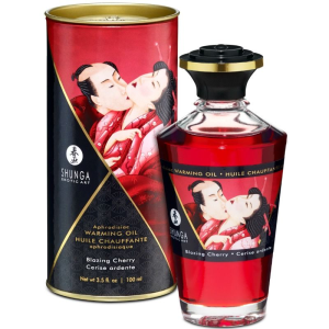 Shunga - aceite masaje efecto calor sabor intenso cereza 100 ml
