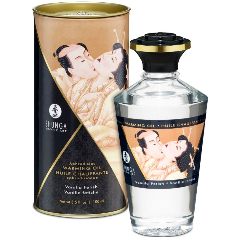 Shunga - aceite masaje efecto calor sabor vainilla 100 ml