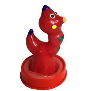 Condomerie - preservativo decorativo pintado a mano gusano