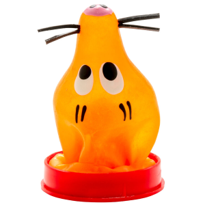 Condomerie - preservativo decorativo pintado a mano zorro pegado