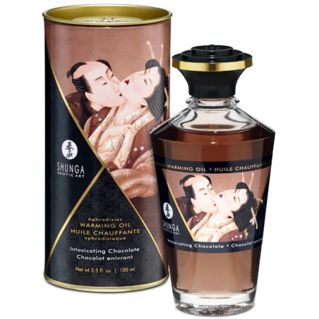 Shunga - aceite masaje efecto calor sabor intenso chocolate 100 ml