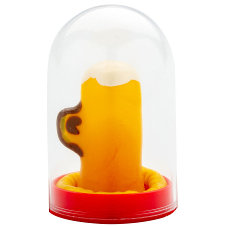 Condomerie - preservativo decorativo pintado a mano vaso de cerveza
