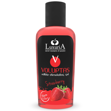 Intimateline luxuria - voluptas gel masaje comestible efecto calor - fresa 100 ml