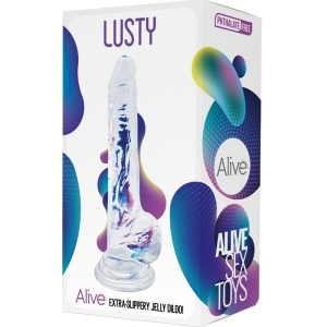 Alive - lusty pene realÍstico transparente 18 cm