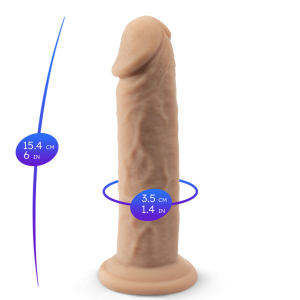 Silexd - pene realÍstico modelo 2 silicona termoreactivo 15.4 cm