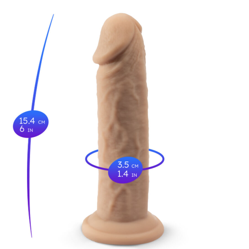 Silexd - pene realÍstico modelo 2 silicona termoreactivo 15.4 cm