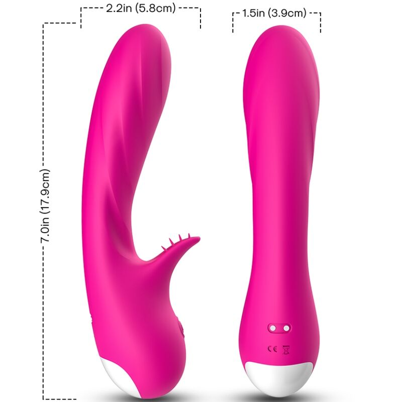 Armony - romance vibrador con estimulador fucsia