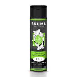 Bruma - aceite de masaje premium efecto calor sabor sandÍa 3 en 1 - 100 ml