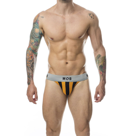 Mob - jock clasico stripe naranja talla s