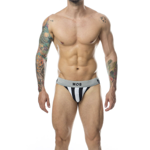 Mob - jock clasico stripe blanco talla s