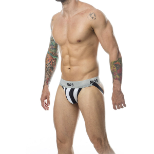 Mob - jock clasico stripe blanco talla s