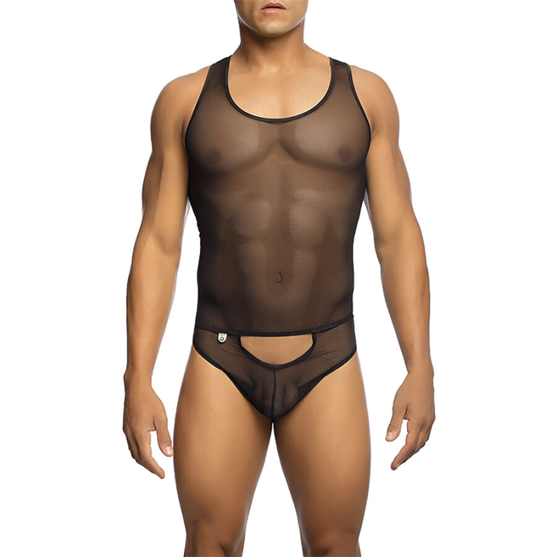 Mob - bodysheer transparte negro talla s/m