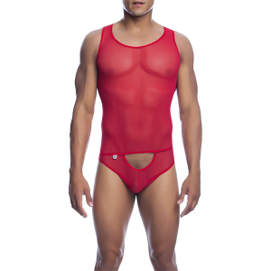 Mob - bodysheer transparte rojo talla s/m