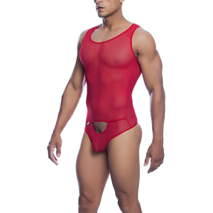 Mob - bodysheer transparte rojo talla s/m