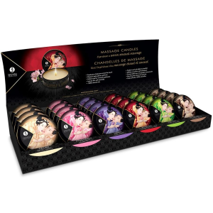 Shunga - mini caress by candlelight display velas masaje 24 uds