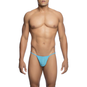 Mob - tanga transparente con forma de t aqua talla s/m