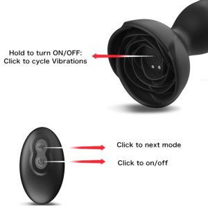 Armony - extreme a bloom rosa vibrador & plug anal control remoto negro