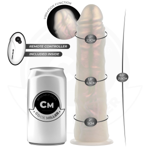 Cock miller - dildo silicona 21,5 cm , luces y vibraciÓn con control remoto