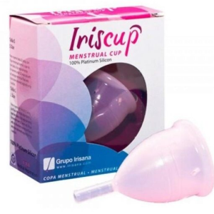 Iriscup - copa mestrual rosa grande + bolsa esterilizadora gratis