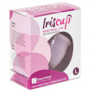 Iriscup - copa mestrual rosa grande + bolsa esterilizadora gratis