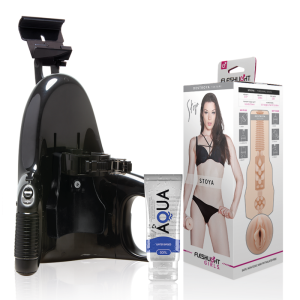 Fleshlight - vagina stoya destroya + universal launch + lubricante aqua quality 50 ml