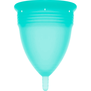 Stercup - copa menstrual fda silicona aquamarina - talla l