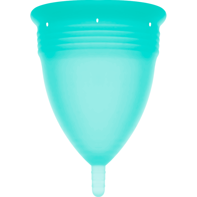 Stercup - copa menstrual fda silicona aquamarina - talla s