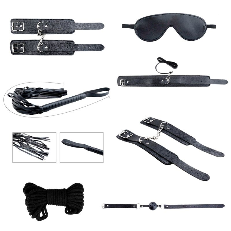 Alive - secret desires kit 7 piezas bdsm negro