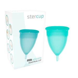 Stercup - copa menstrual fda silicona aquamarina - talla s