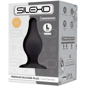 Silexd - modelo 2 plug anal silicona premium silexpan premium termorreactivo talla l
