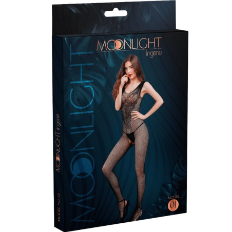 Moonlight - modelo 1 bodystocking negro talla Única