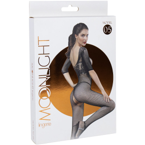 Moonlight - modelo 5 bodystocking negro talla Única