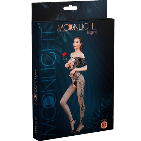 Moonlight - modelo 10 bodystocking negro talla Única