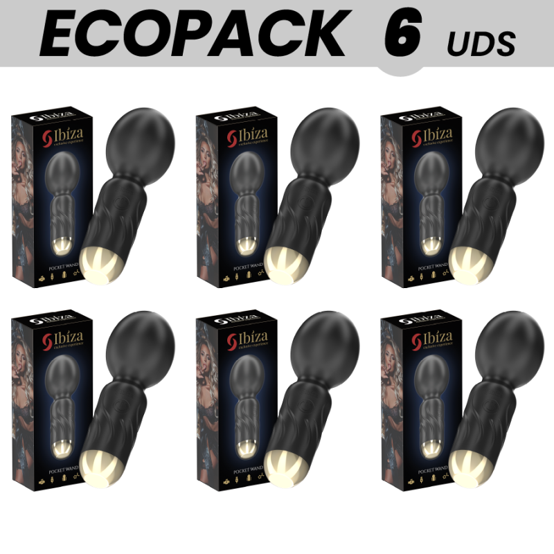 Ecopacks 6 uds - ibiza vibrador masajeador wand de bolsillo