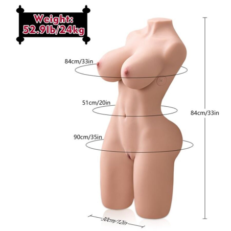 Xise - erica thrusting torso realÍstico con vibraciÓn femenino 84 cm