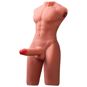 Xise - jason half body torso realÍstico masculino con thrusting y vibraciÓn 55 cm
