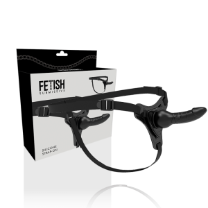 Fetish submissive harness - silicona negro realistic 16 cm