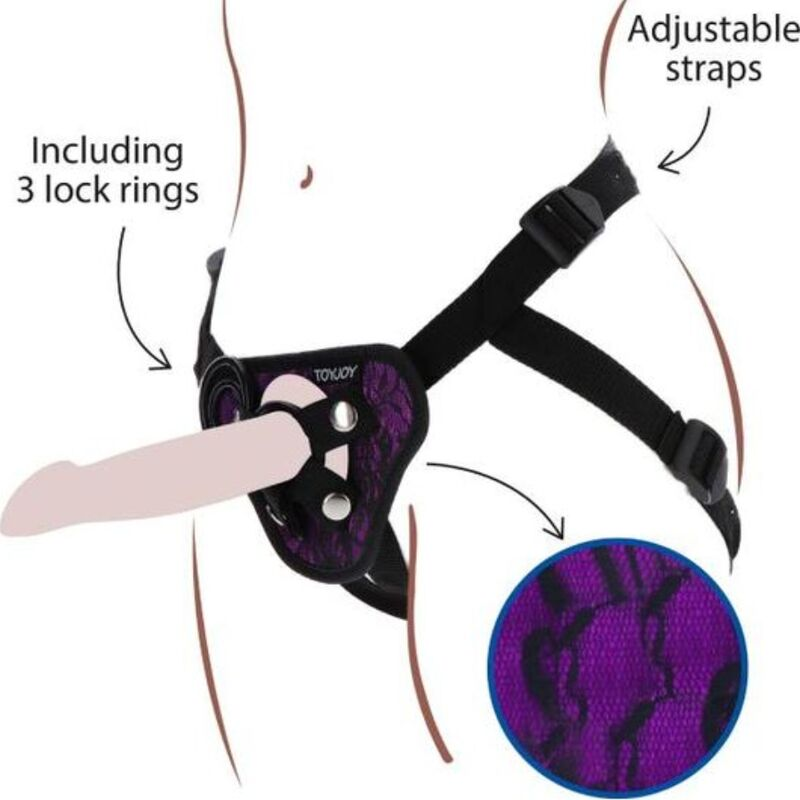 Get real - strap-on lace harnÉs morado