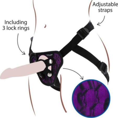 Get real - strap-on lace harnÉs morado