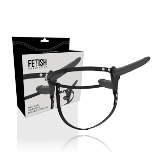 Fetish submissive harness - doble penetraciÓn vibrador negro