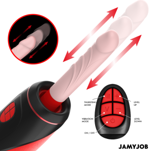 Jamyjob - pyston base masturbador automÁtico con dildo control remoto