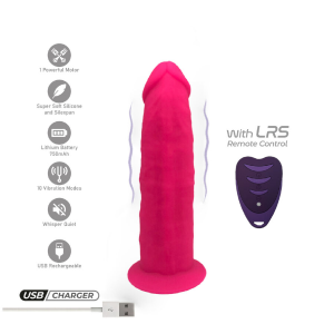 Silexd - pene realÍstico modelo 2 rosa + control remoto lrs 17 cm