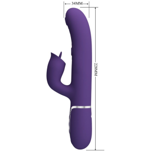 Pretty love - vibrador rabbit con licking morado
