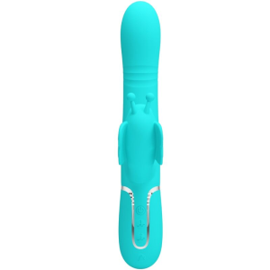 Pretty love - vibrador rabbit multifunciÓn 4 en 1 mariposa verde agua