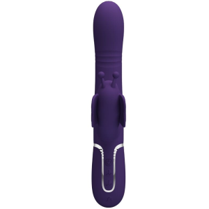 Pretty love - vibrador rabbit multifunciÓn 4 en 1 mariposa morado