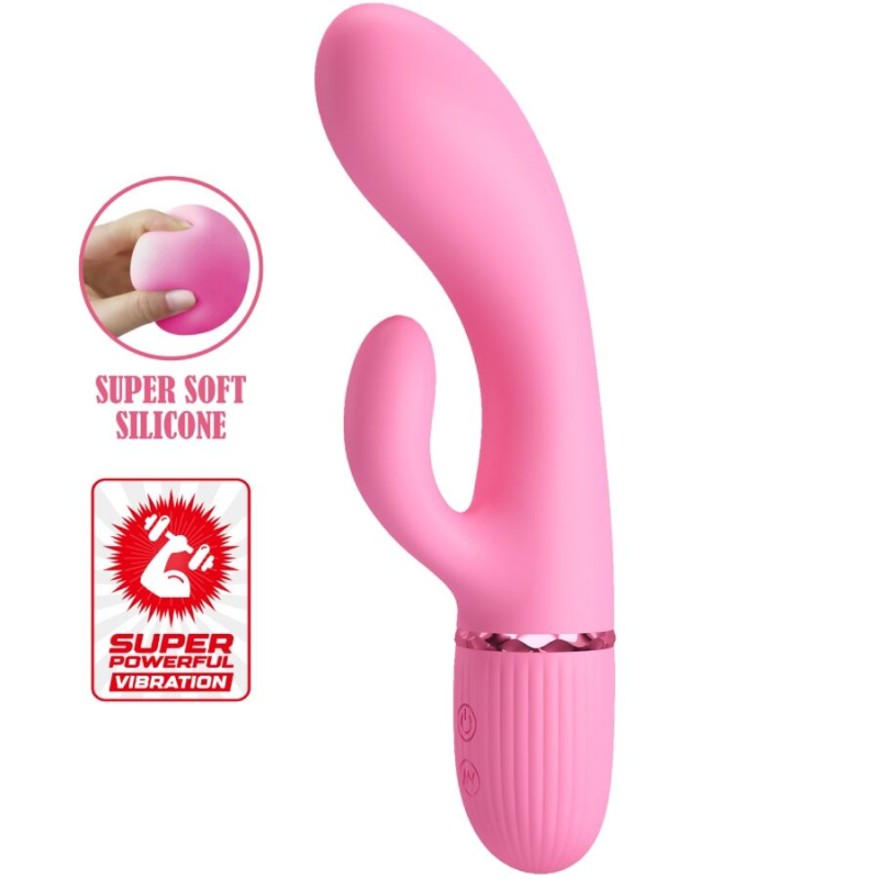 Pretty love - marski vibrador rabbit & punto g rosa